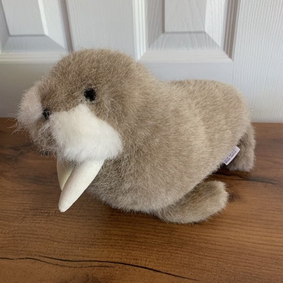 Vintage Gund 1986 Walrus Plush Stuffed Animal Toy 11" Brown Schmedley - Picture 2 of 8
